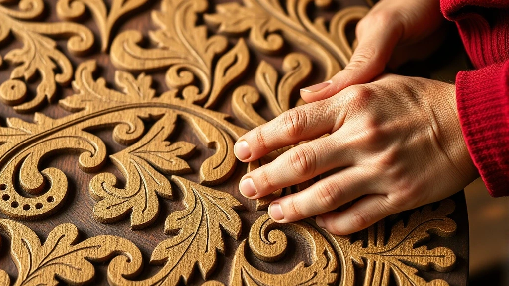 Traditionelle Ladin-Holzschnitzerei in Arabba, handwerkliches Detail