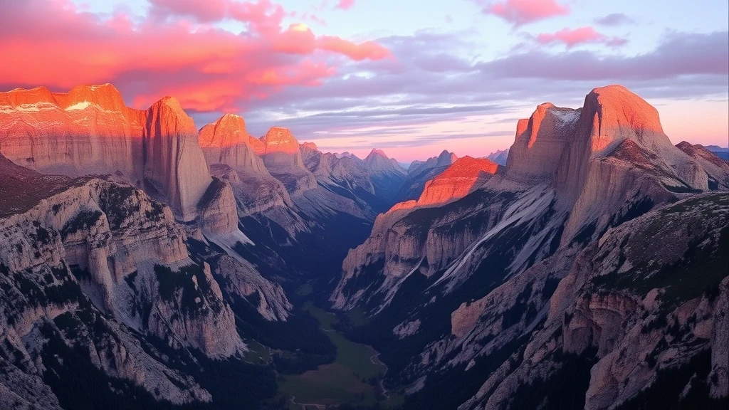 Panorama der Sella-Gruppe bei Sonnenuntergang in Arabba, Dolomiten