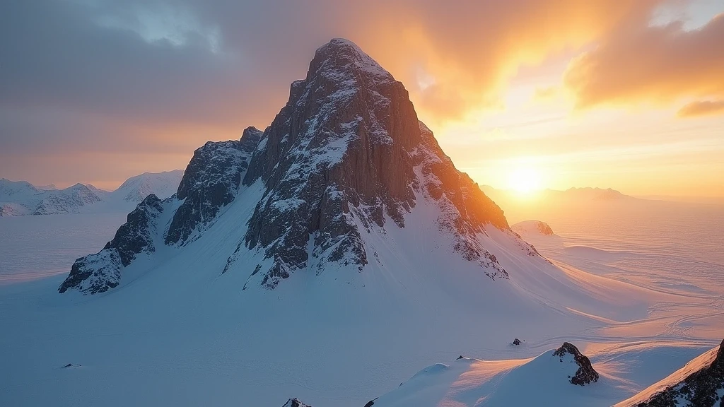 Thor Peak Monolith im goldenen Licht der Abendsonne im Auyuittuq Nationalpark
