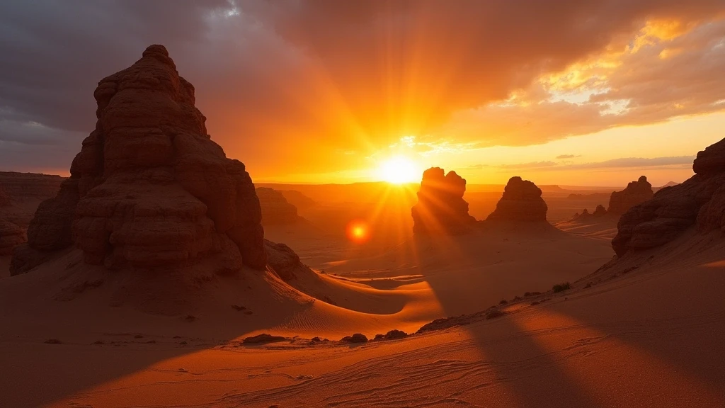 Sonnenuntergang über geologischen Felsformationen in Bethanien, Namibia