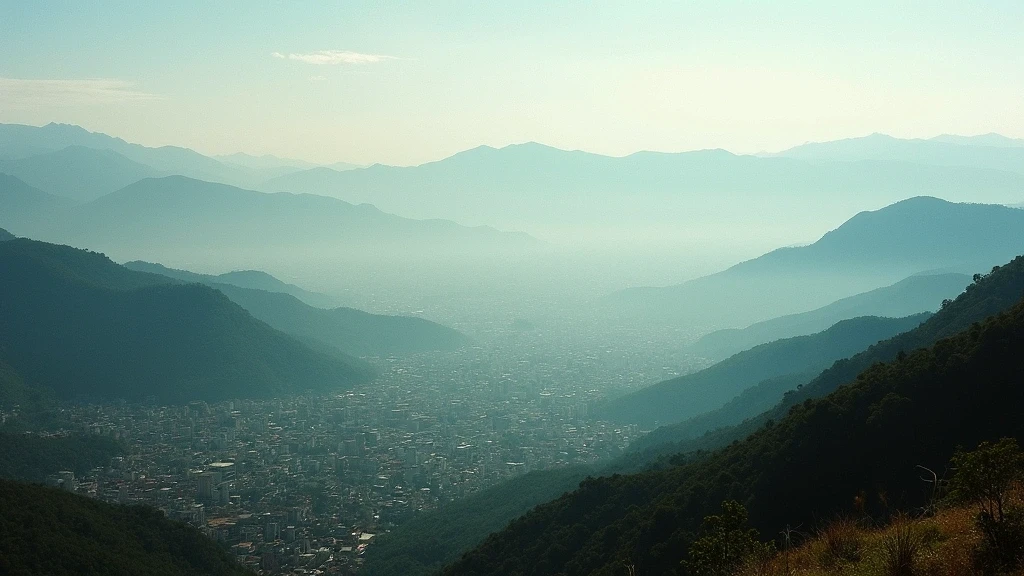 Panoramablick von Monserrate auf das Bogotá-Becken im Morgenlicht