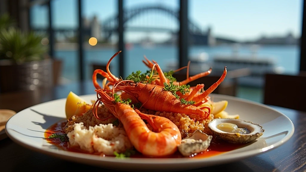 Queensland Meeresfruechteplatte in Luxusrestaurant in Brisbane, Australien