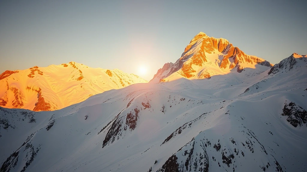 Goldene Stunde auf dem Saulire-Gipfel in Courchevel mit dramatischem Licht