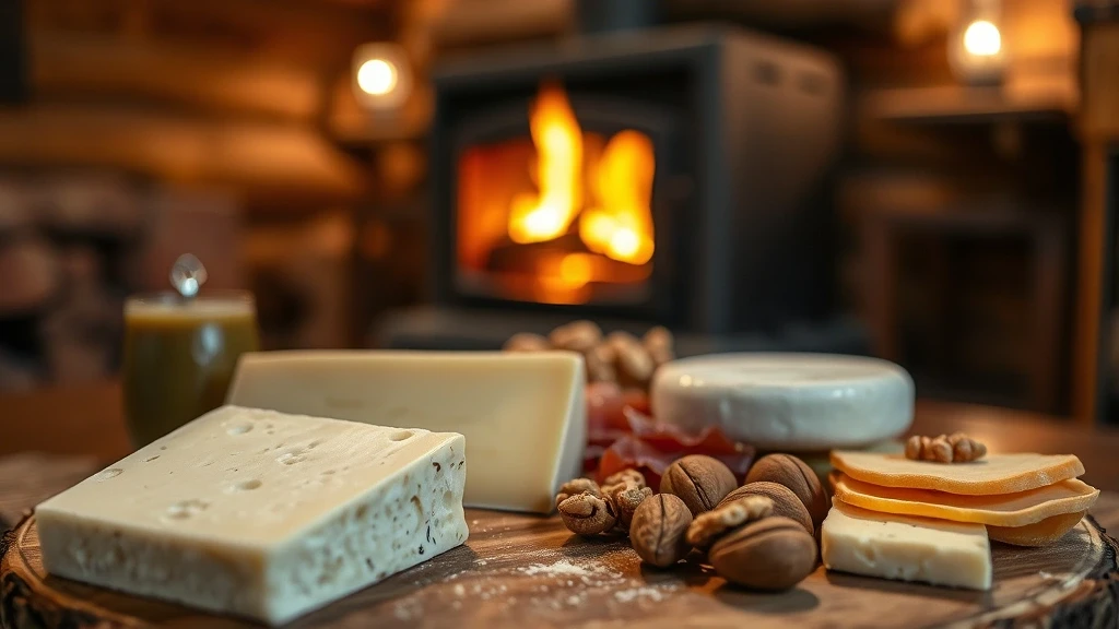 Savoyard-Kaeseplatte mit Reblochon und Beaufort in Courchevel-Chalet