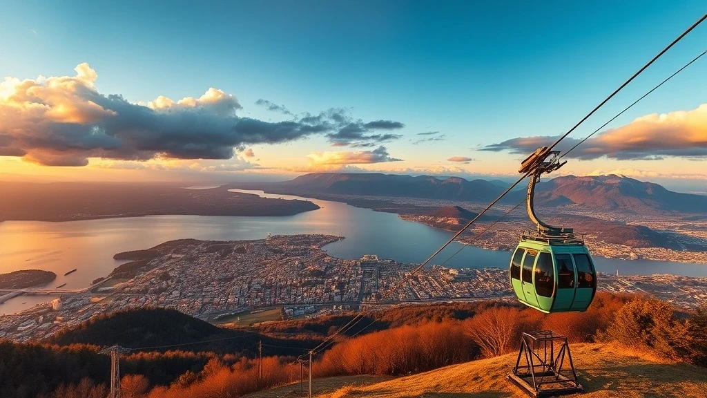 Goldene Stunde Aussicht vom Mont Salève über Genf und den Genfersee, Schweiz