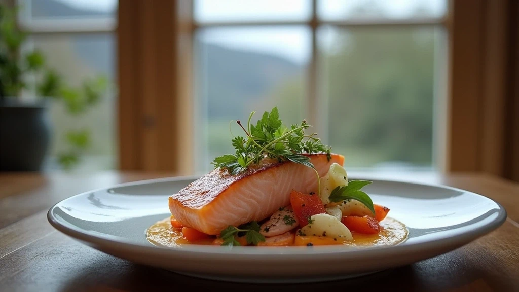 Feines schottisches Tasting-Menue mit Speyside-Lachs in einem Restaurant in Grantown-on-Spey
