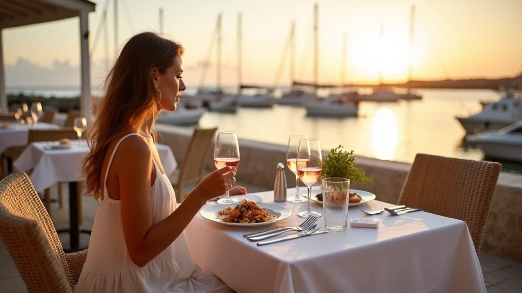 Elegantes Abendessen am Meer auf Porquerolles mit Bouillabaisse und Hafenblick