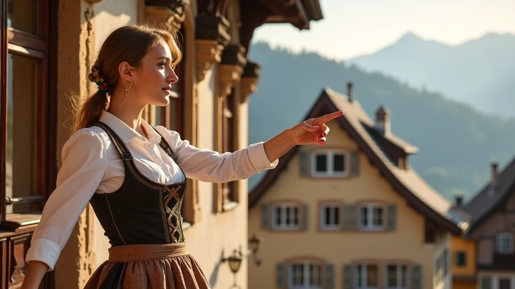 Lokale Führerin im Dirndl am Goldenen Dachl in Innsbrucker Altstadt
