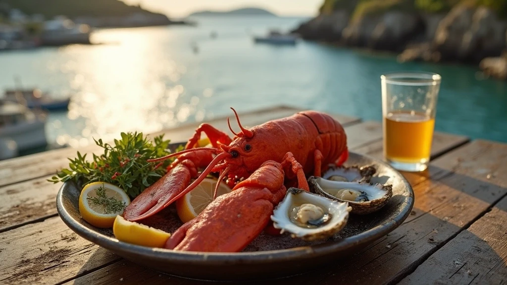Traditionelle Meeresfruechte-Platte im Fischerdorf von Island, Island