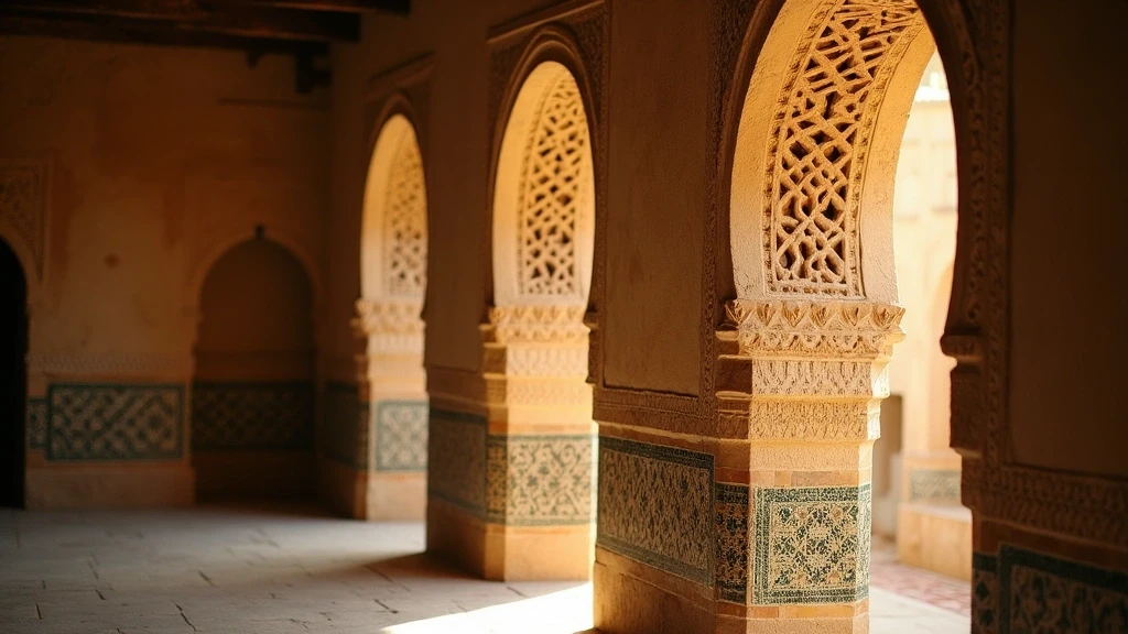 Detailaufnahme islamischer geometrischer Muster in der Al-Azhar-Moschee Kairo