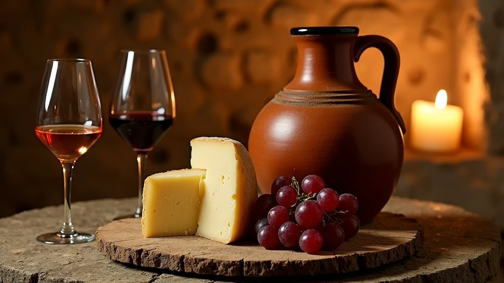 Käse- und Weinverkostung in den historischen Katakomben von Panfilo in Italien