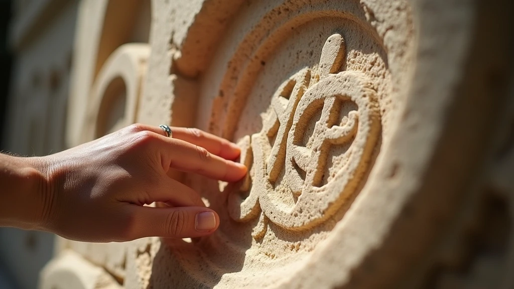 Detailaufnahme frühchristlicher Symbole in San Callisto Katakomben