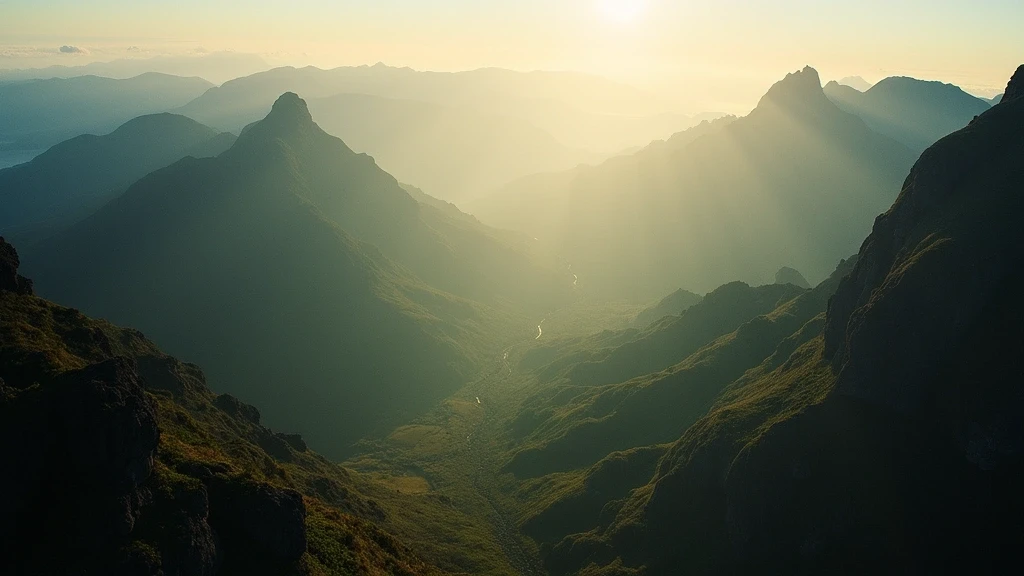 Dramatische Luftaufnahme des Urwald-Sternwarte auf La Gomera mit Lorbeerwald und Vulkanlandschaft zur goldenen Stunde