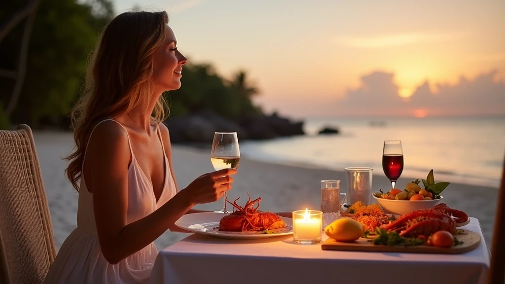 Elegantes Abendessen am Strand des Le Domaine de L'Orangeraie Resort & Spa auf den Seychellen
