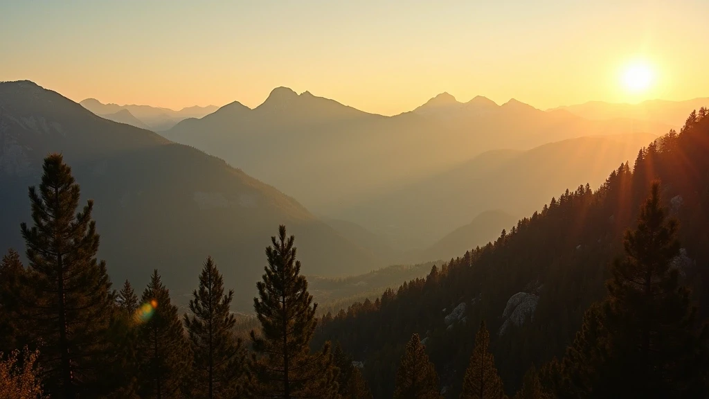 Goldene Stunde in der Sierra de Guadarrama bei Madrid-Salamanca mit Berggipfeln