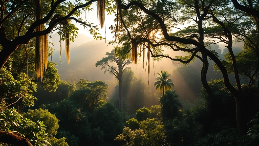 Panoramablick auf den Regenwald-Kronendach im Manuel-Antonio-Nationalpark, Costa Rica