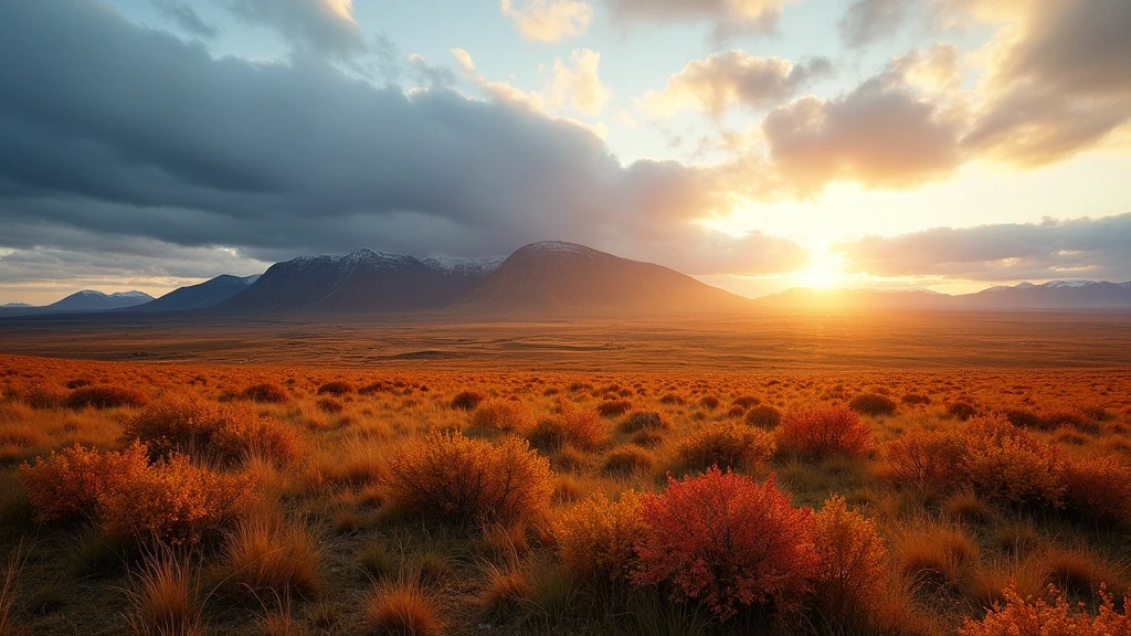 Panoramablick auf die arktische Tundra im Herbst im Nordostgrönland-Nationalpark