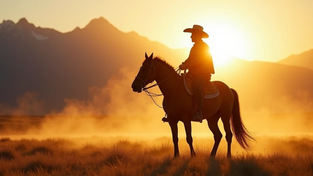 Gaucho-Fuehrer in traditioneller Kleidung demonstriert Reitkunst auf den Pampas von Patagonien