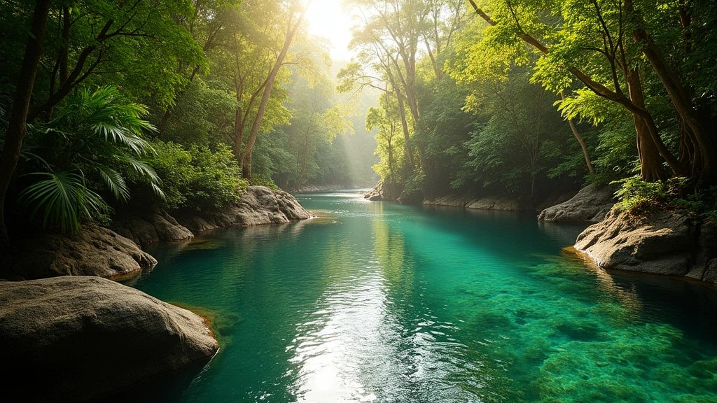Panoramaansicht des Mossman Gorge im Daintree Regenwald bei Port Douglas