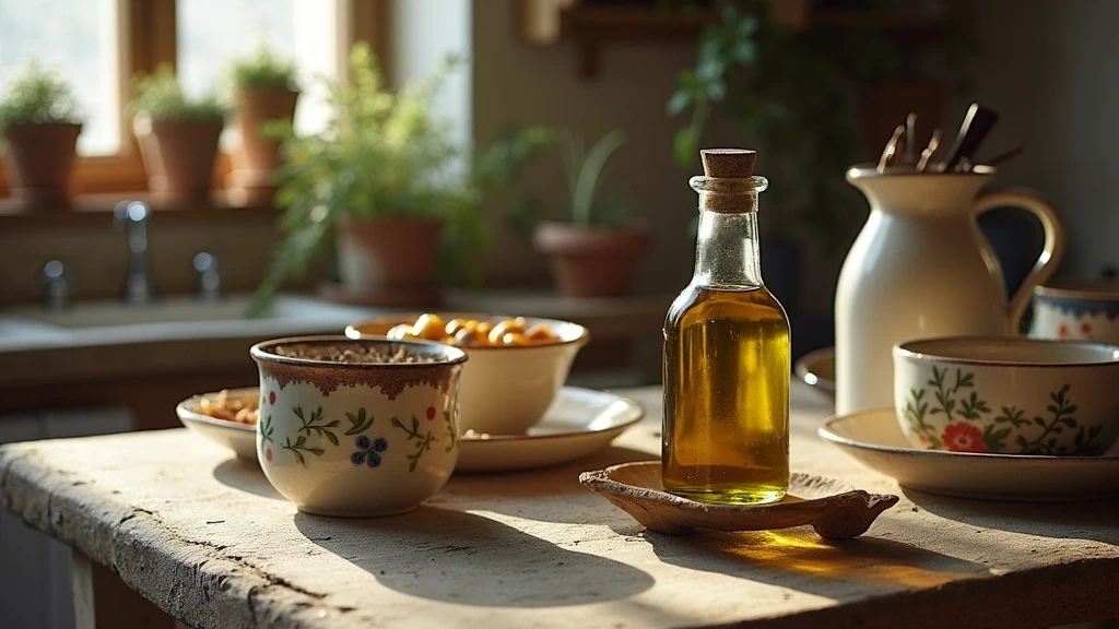 Traditionelle provenzalische Keramik und Olivenöl in Saint-Saturnin-lès-Apt