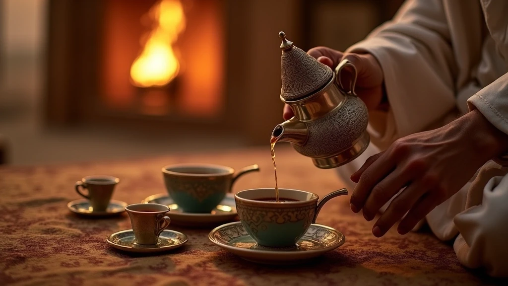 Traditionelle omanische Kaffeezeremonie im Luxus-Wuestencamp Sama Al Wasil Desert Camp