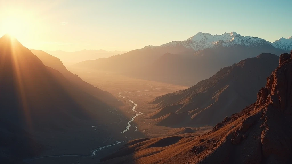 Dramatische Luftaufnahme der Anden-Gipfel um San Bartolo, Chile zur goldenen Stunde