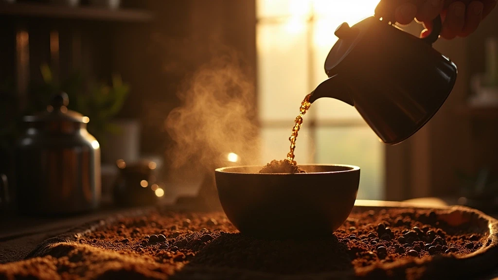 Traditionelle Kaffee-Zubereitung mit Chorreador in San Gerardo de Dota, Costa Rica