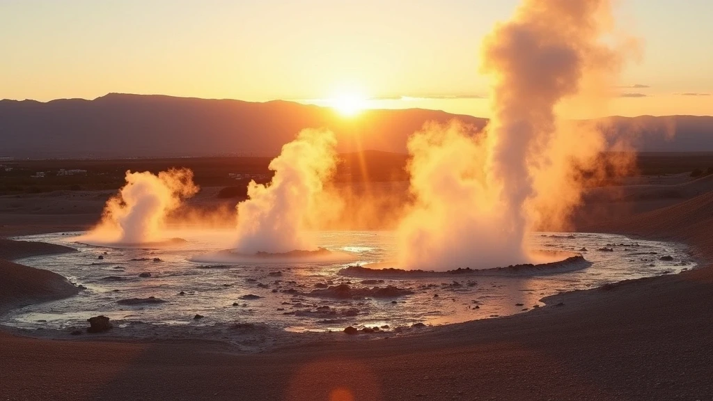 Geysire von El Tatio bei Sonnenaufgang in San Pedro de Atacama, Chile