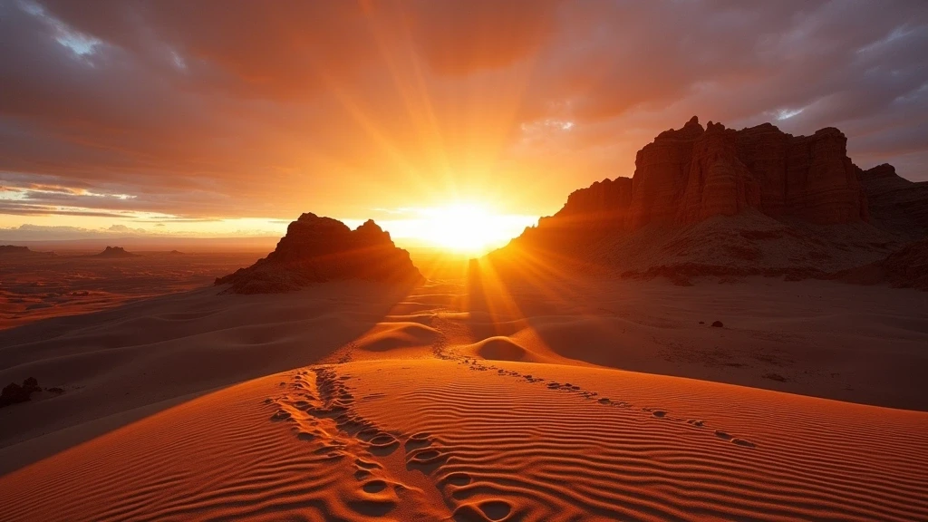 Sonnenuntergang im Valle de la Luna mit surrealen Felsformationen in San Pedro de Atacama