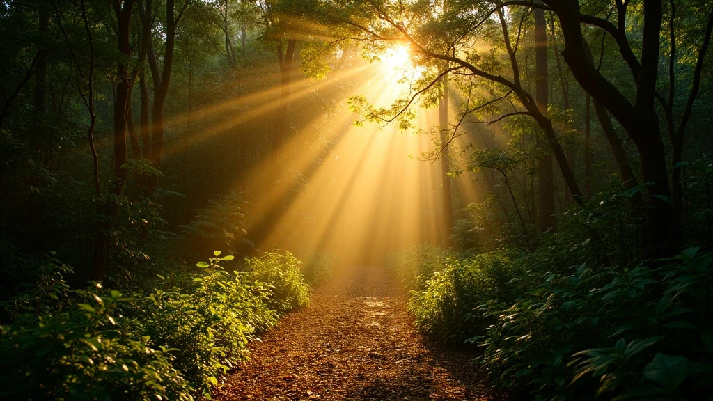 Goldene Stunde im Atlantic Forest des Cantareira Parks in São Paulo