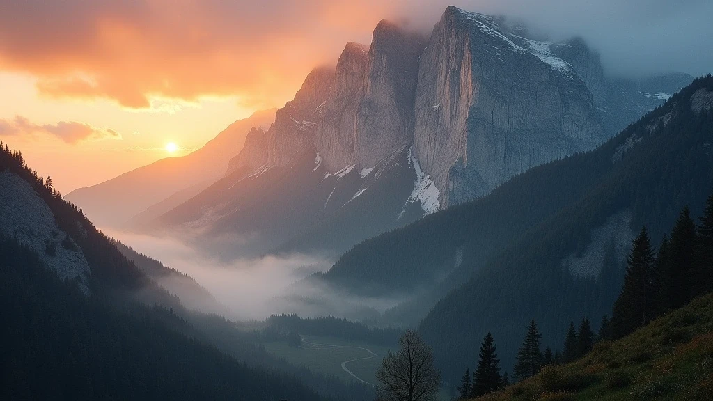 Sonnenaufgang am Hohe Munde Berg in Seefeld mit goldenem Licht