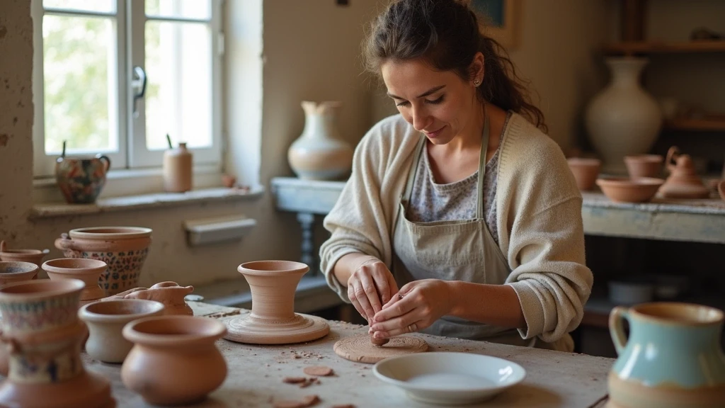 Traditionelle Töpferei auf Sifnos mit lokaler Handwerkerin an der Töpferscheibe
