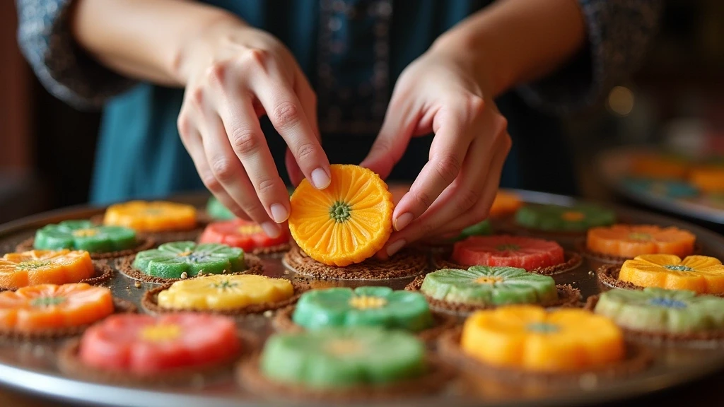 Traditionelle Peranakan Kueh Desserts werden in einem Shophouse in Katong zubereitet
