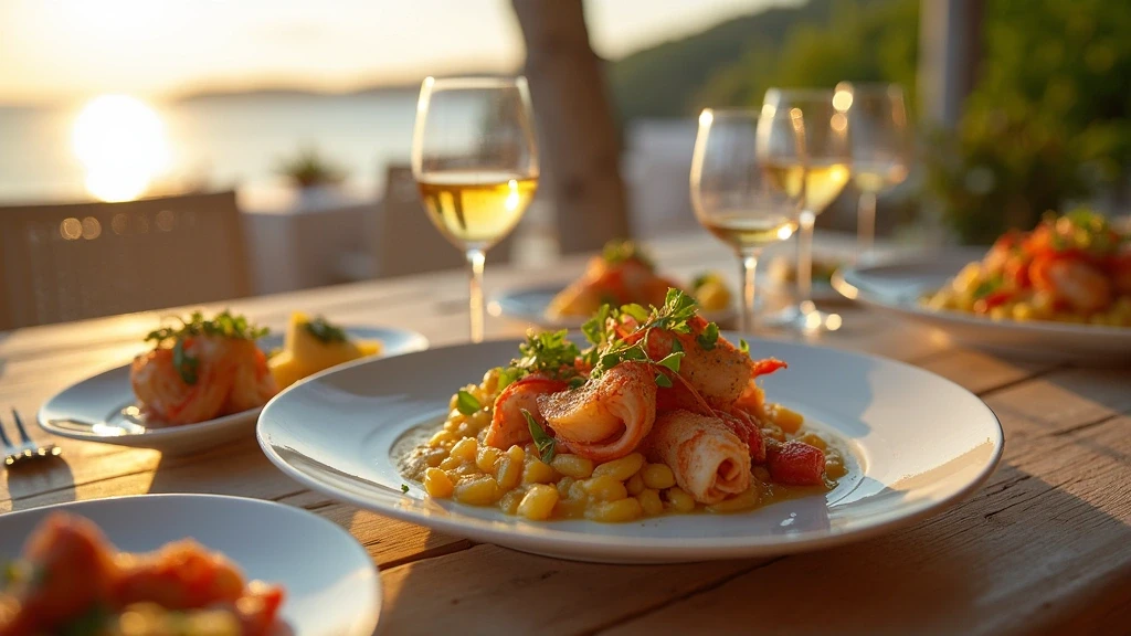 Französisch-karibische Fusion-Küche in einem Restaurant am Meer in St. Barthélemy