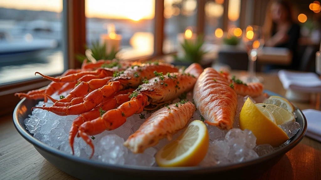 Norwegische Meeresfruechte-Platte in Stavangerer Sterne-Restaurant