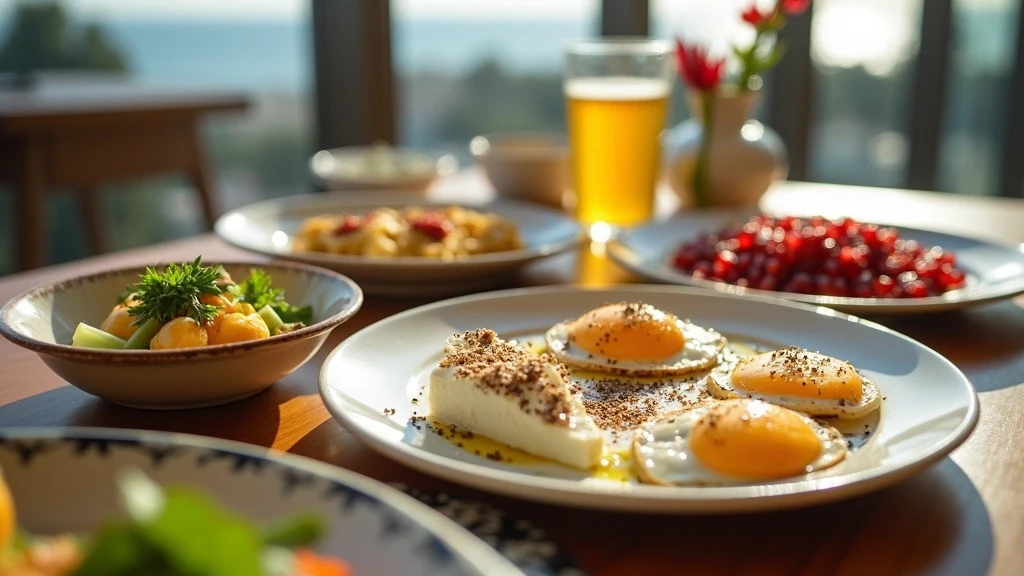 Traditionelles israelisches Fruehstueck in Tel Aviv Hotel