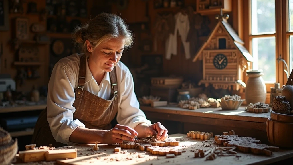 Traditionelle Kuckucksuhr-Herstellung in Triberg im Schwarzwald