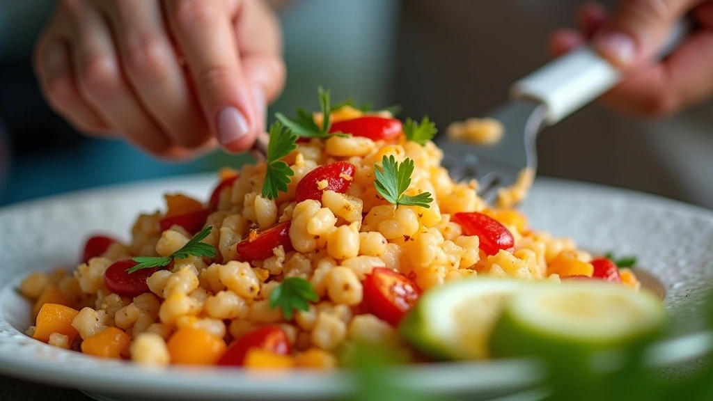 Frische Conch-Salat-Zubereitung auf den Turks- und Caicosinseln