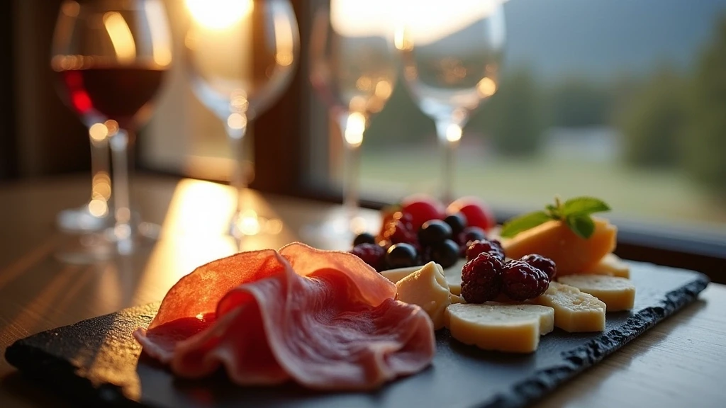 Lokale Kueste und Wein im Waterton Lakes National Park mit Hotelblick