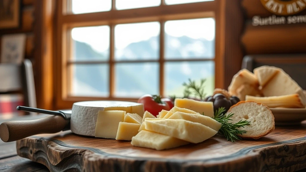 Traditionelle bayerische Brotzeit mit Blick auf den Watzmann